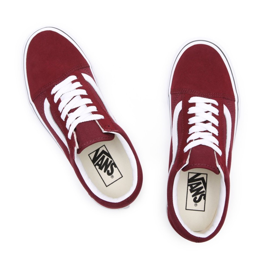 Damen Vans Low-Top Sneaker | Platform Old Skool Schuhe Rot