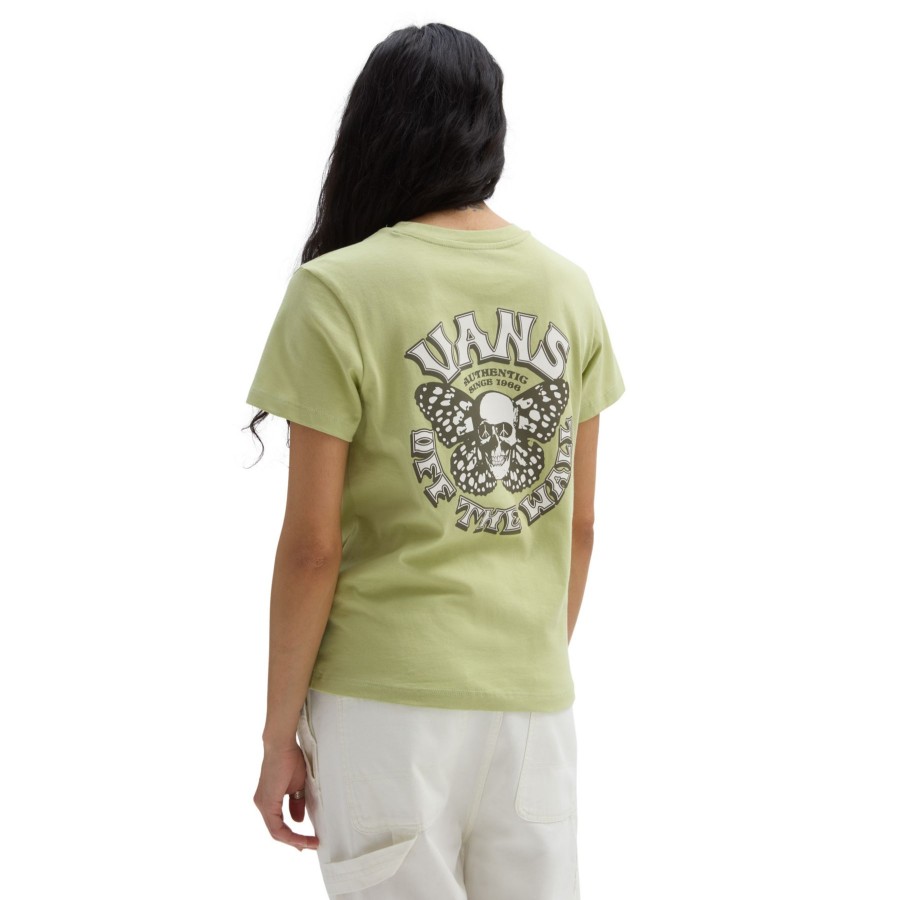 Damen Vans T-Shirts & Oberteile | Skullfly T-Shirt Grun