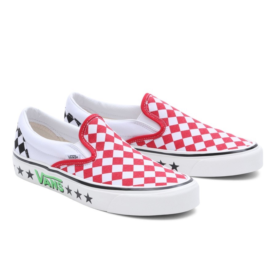 Damen Vans Classics | Diamond Check Classic Slip-On 98 Dx Schuhe Rot