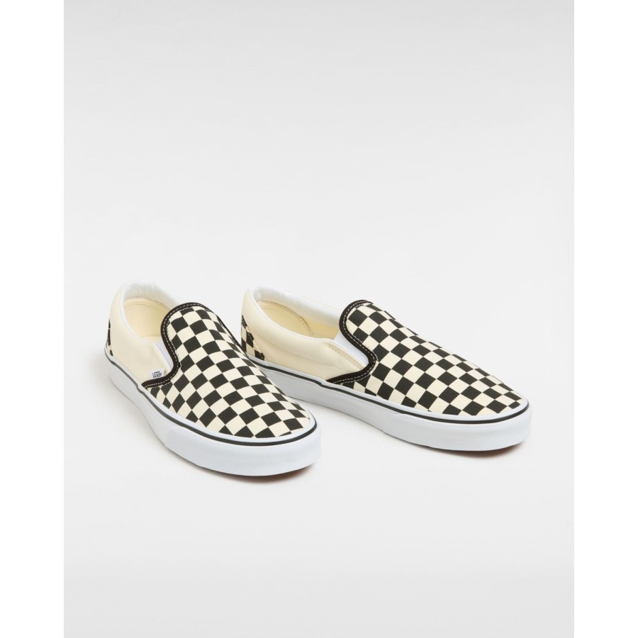 Damen Vans Slip-On-Schuhe | Checkerboard Classic Slip-On Schuhe Schwarz, Weis