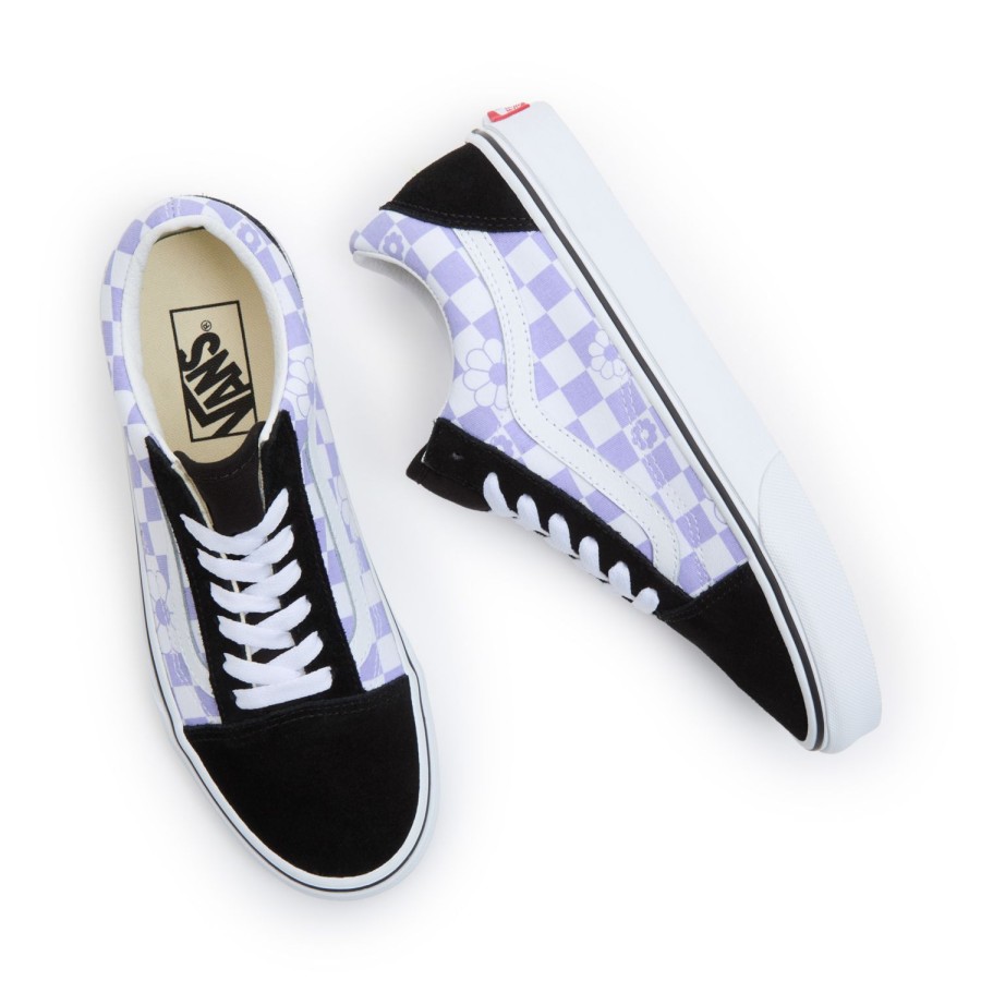 Damen Vans Classics | Old Skool Floral Check Violett