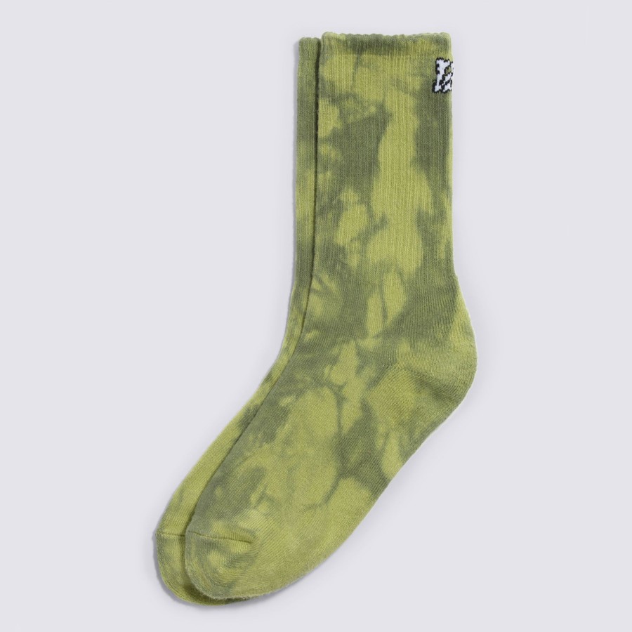 Damen Vans Socken | Psych Skate Classics Tie Dye Crew Socken (1 Paar) Grun, Weis