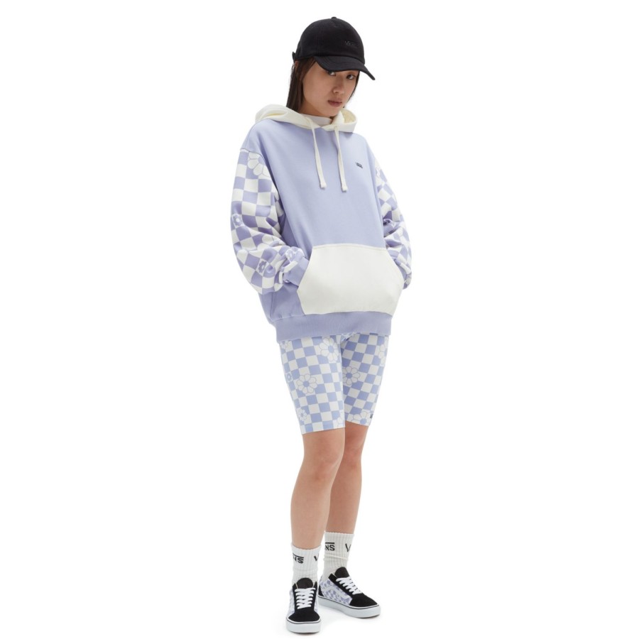 Damen Vans Kapuzenpullover & Pullover | Floral Check Blousant Hoodie Violett