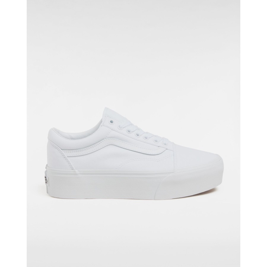 Damen Vans Classics | Old Skool Stackform Schuhe Weis