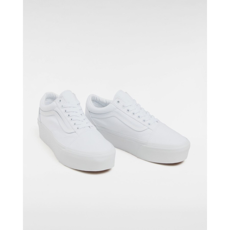 Damen Vans Classics | Old Skool Stackform Schuhe Weis