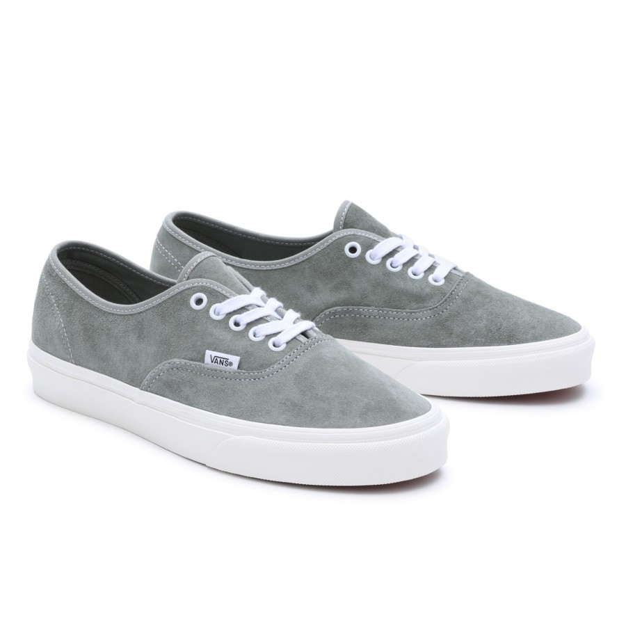 Damen Vans Low-Top Sneaker | Authentic Schuhe Aus Wildleder Vom Schwein Grau