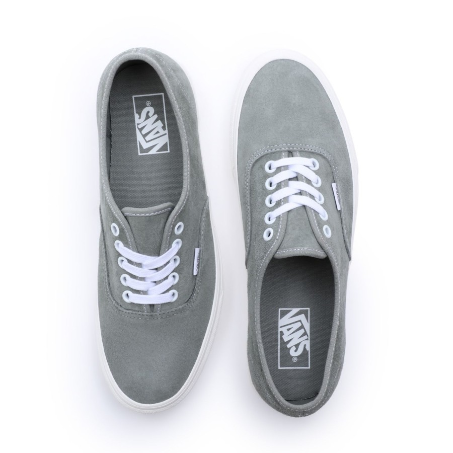 Damen Vans Low-Top Sneaker | Authentic Schuhe Aus Wildleder Vom Schwein Grau