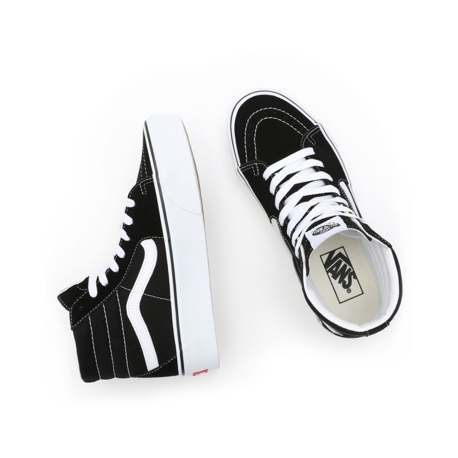 Damen Vans Plateauschuhe | Suede Sk8-Hi Platform 2.0 Schuhe Schwarz