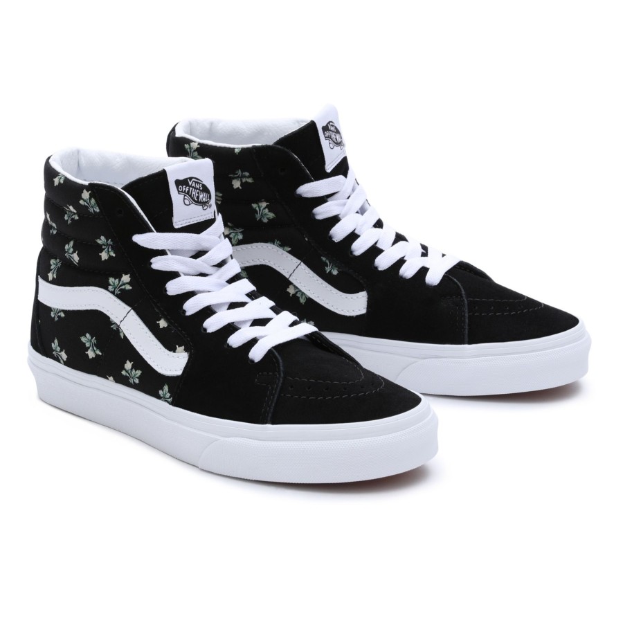 Damen Vans Classics | Floral Sk8-Hi Schuhe Schwarz