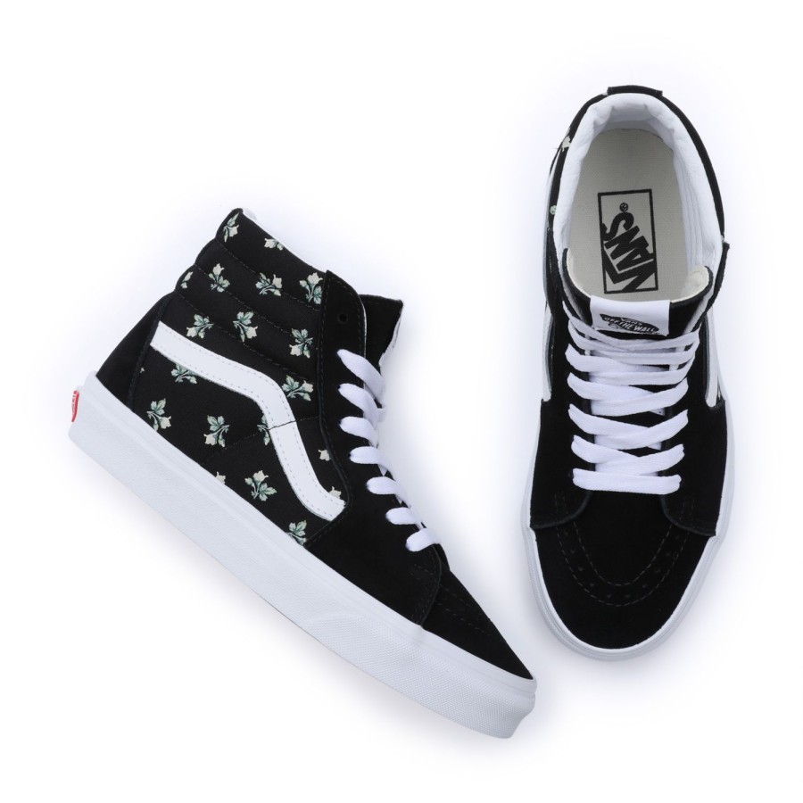 Damen Vans Classics | Floral Sk8-Hi Schuhe Schwarz