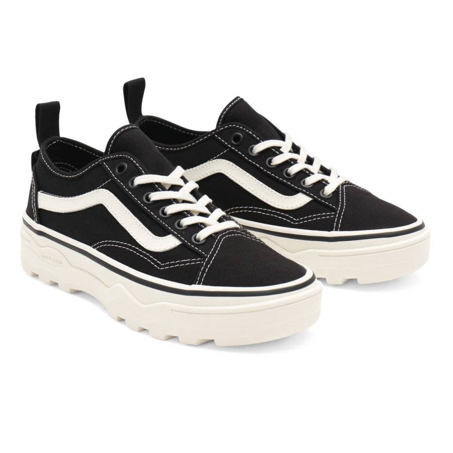 Damen Vans Plateauschuhe | Canvas Sentry Old Skool Wc Schuhe Schwarz