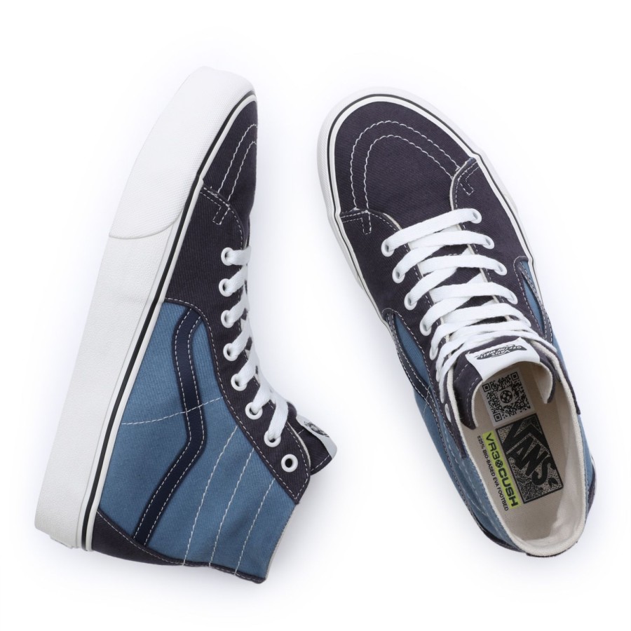 Damen Vans Classics | Twill Sk8-Hi Tapered Vr3 Schuhe Blau