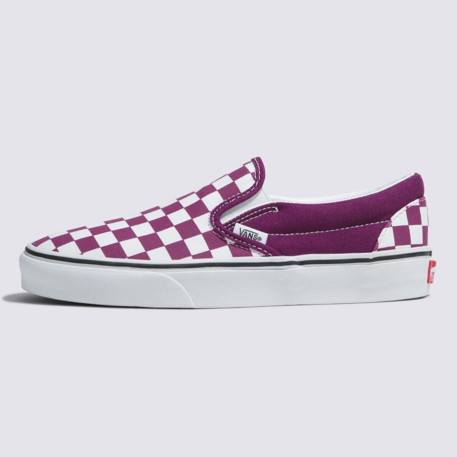 Damen Vans Classics | Checkerboard Color Theory Classic Slip-On Schuhe Violett