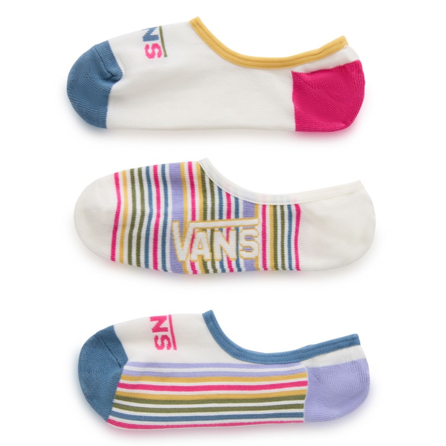 Damen Vans Socken | Scout Stripe Canoodle Socken (3 Paar) Weis