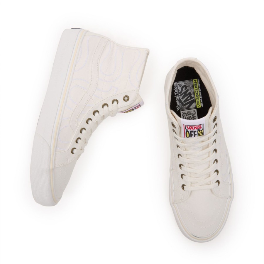 Damen Vans High-Top-Schuhe | Vans X Wasted Talent Sk8-Hi 38 Decon Vr3 Schuhe Weis