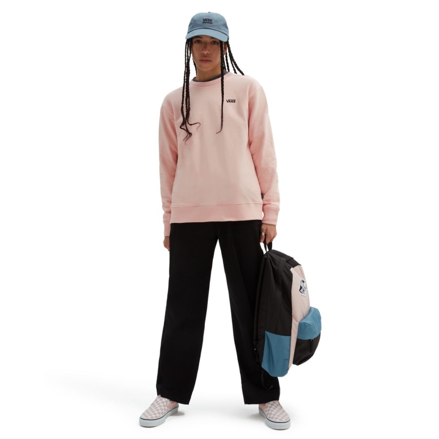 Damen Vans Kapuzenpullover & Pullover | Flying V Boyfriend Fit Crew Sweatshirt Rosa