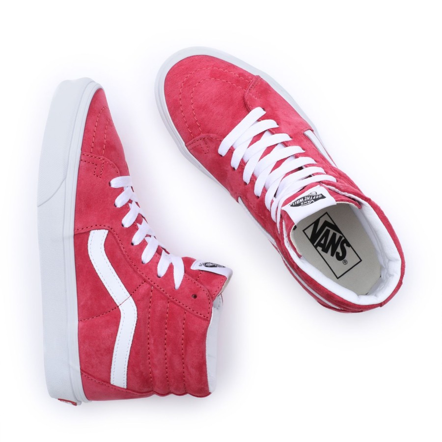 Damen Vans High-Top-Schuhe | Pig Suede Sk8-Hi Schuhe Rot