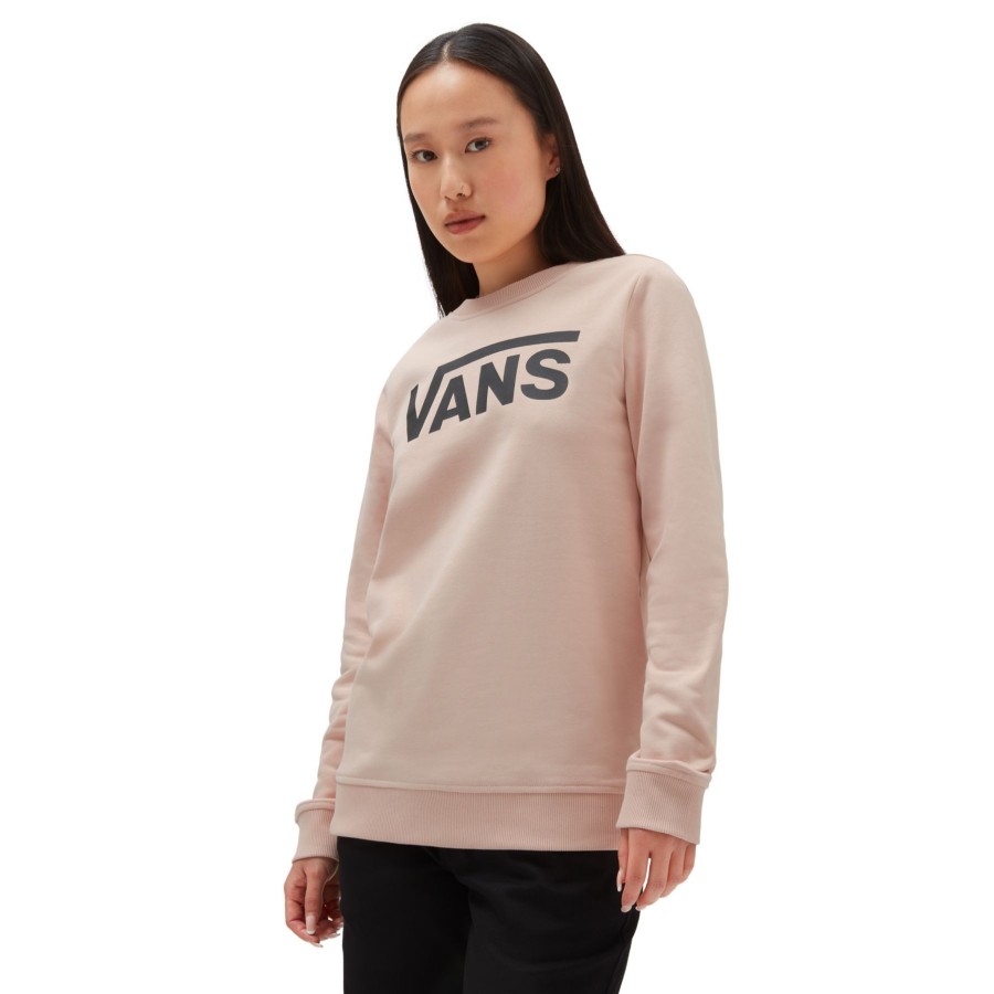 Damen Vans Kapuzenpullover & Pullover | Classic V Crew Sweatshirt Rosa