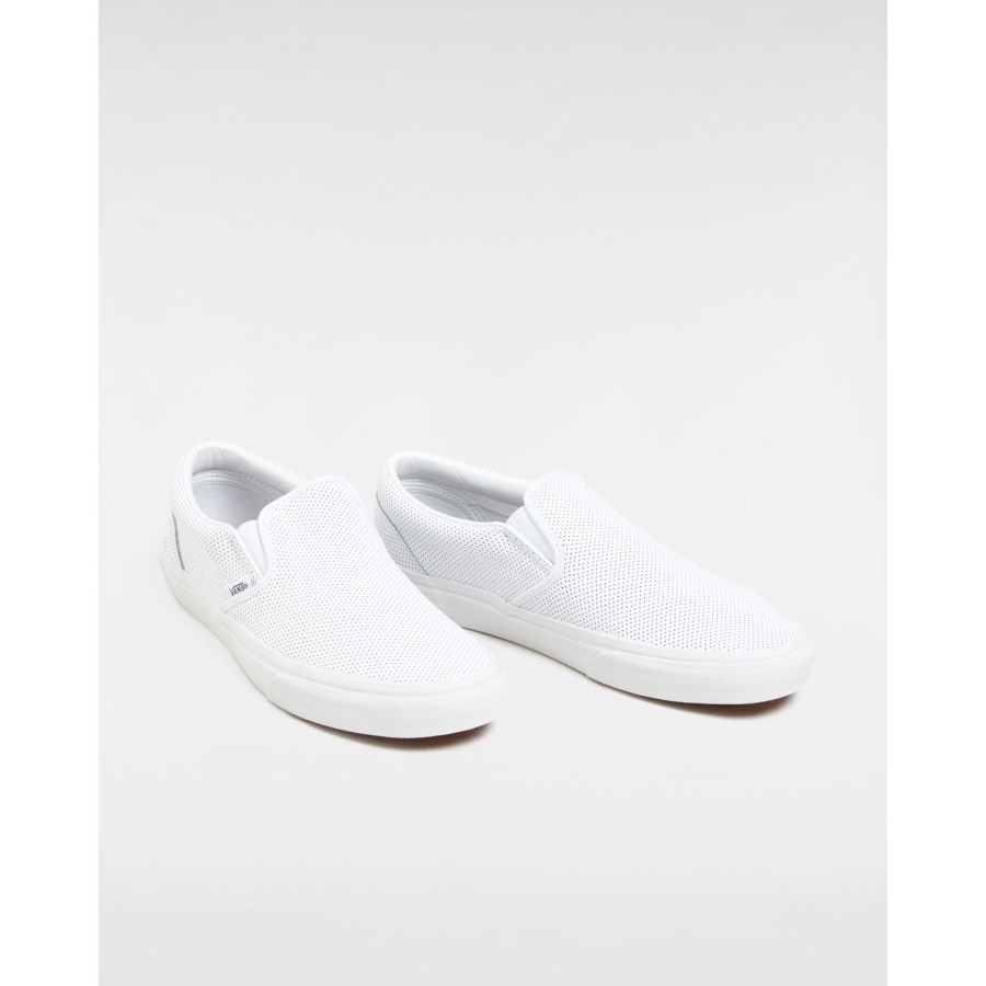 Damen Vans Classics | Classic Slip-On Lederschuhe Weis