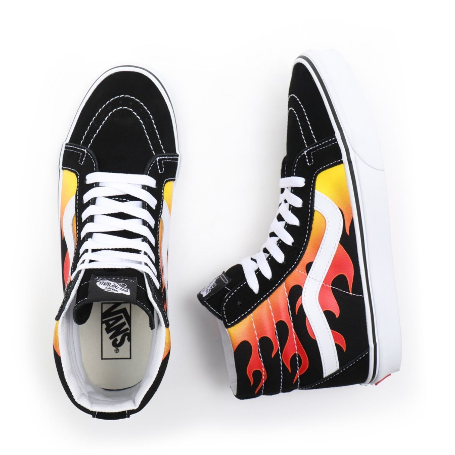 Damen Vans Classics | Flame Sk8-Hi Reissue Schuhe Schwarz