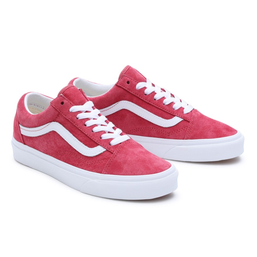 Damen Vans Classics | Old Skool Wildlederschuhe Rot