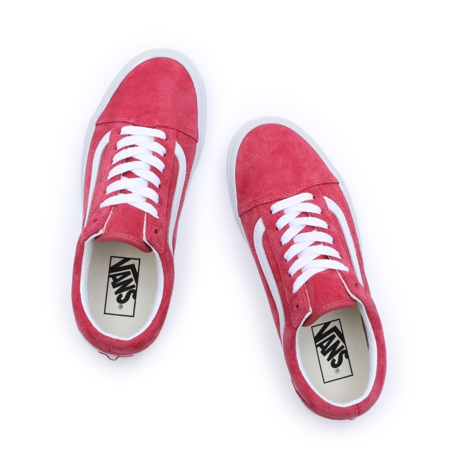 Damen Vans Classics | Old Skool Wildlederschuhe Rot