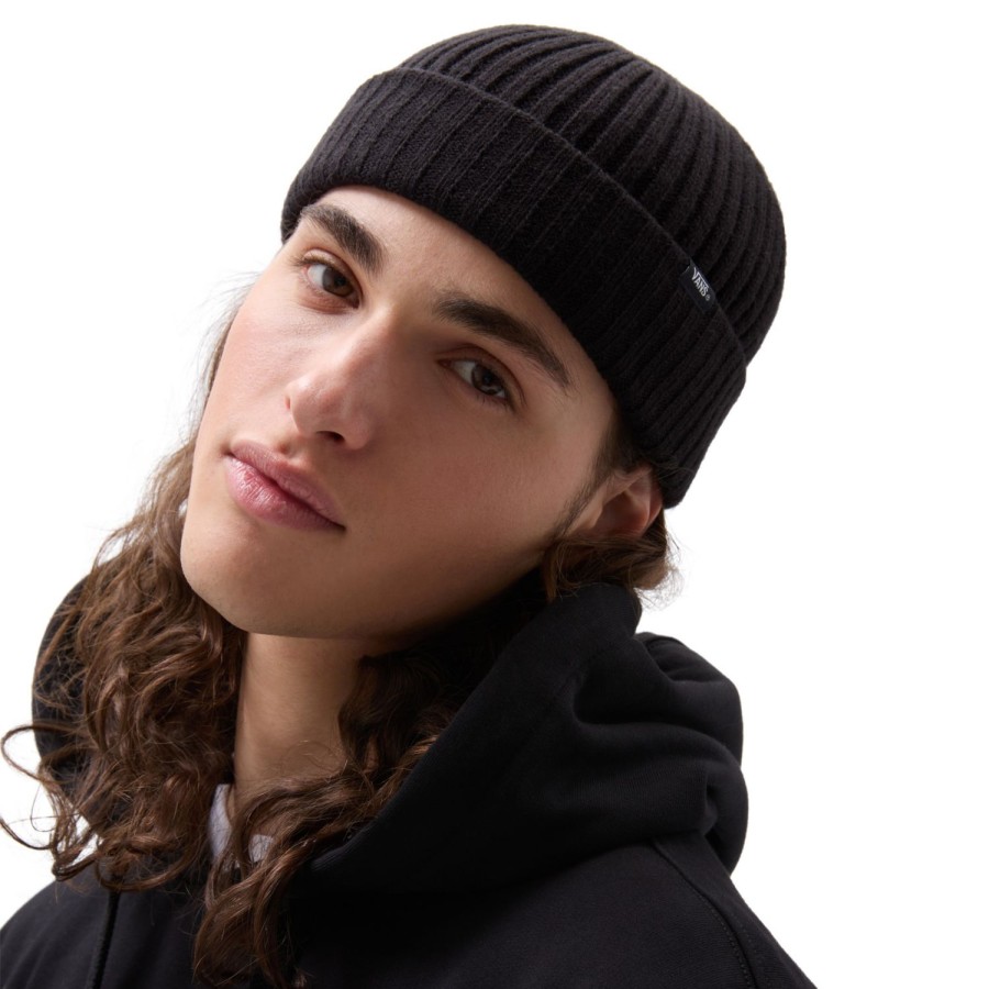 Damen Vans Mutzen, Caps & Hute | Vans Shallow Cuff Beanie Schwarz