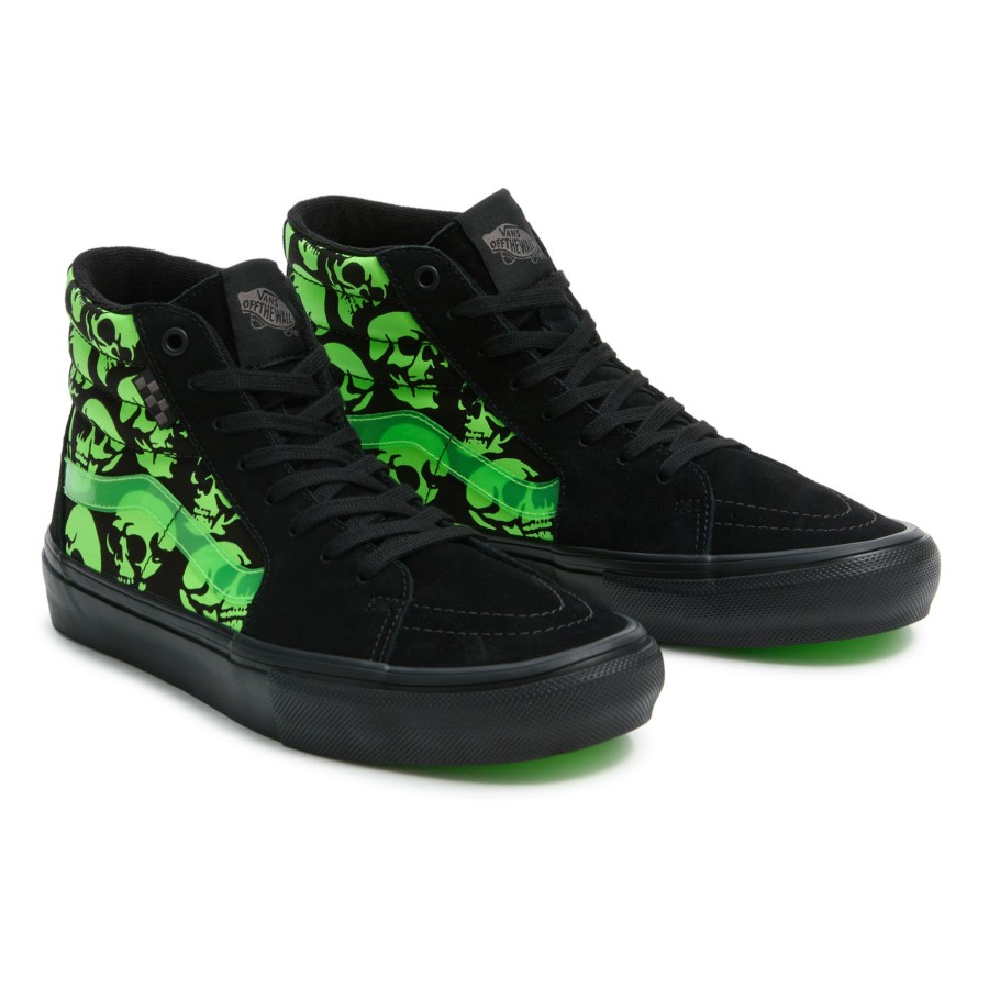 Damen Vans High-Top-Schuhe | Skate Sk8-Hi Glow Skulls Schuhe Grun