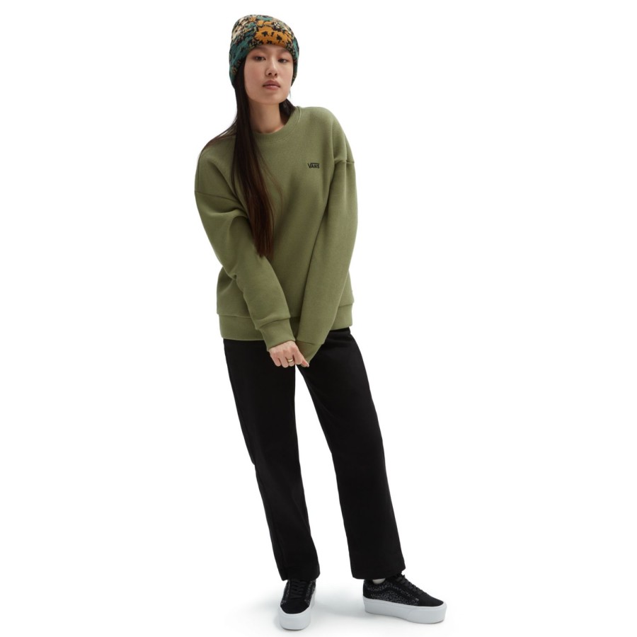 Damen Vans Kapuzenpullover & Pullover | Comfycush Essential Crew Sweatshirt Grun