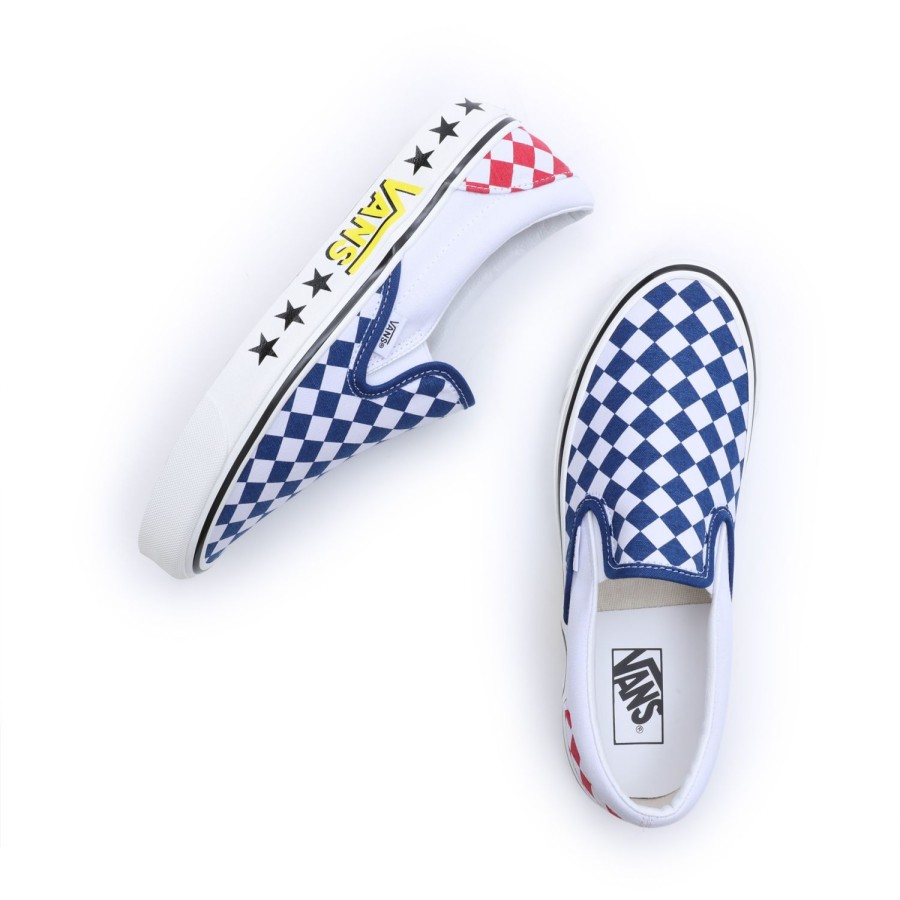 Damen Vans Slip-On-Schuhe | Diamond Check Classic Slip-On 98 Dx Schuhe Blau