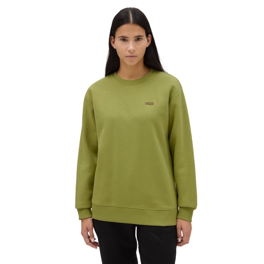 Damen Vans Kapuzenpullover & Pullover | Flying V Boyfriend Fit Rundhals-Sweatshirt Grun