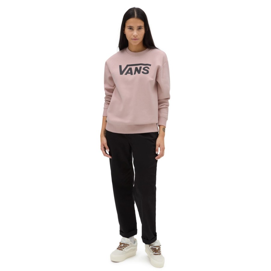 Damen Vans Kapuzenpullover & Pullover | Classic V Boyfriend Fit Rundhals-Sweatshirt Rosa