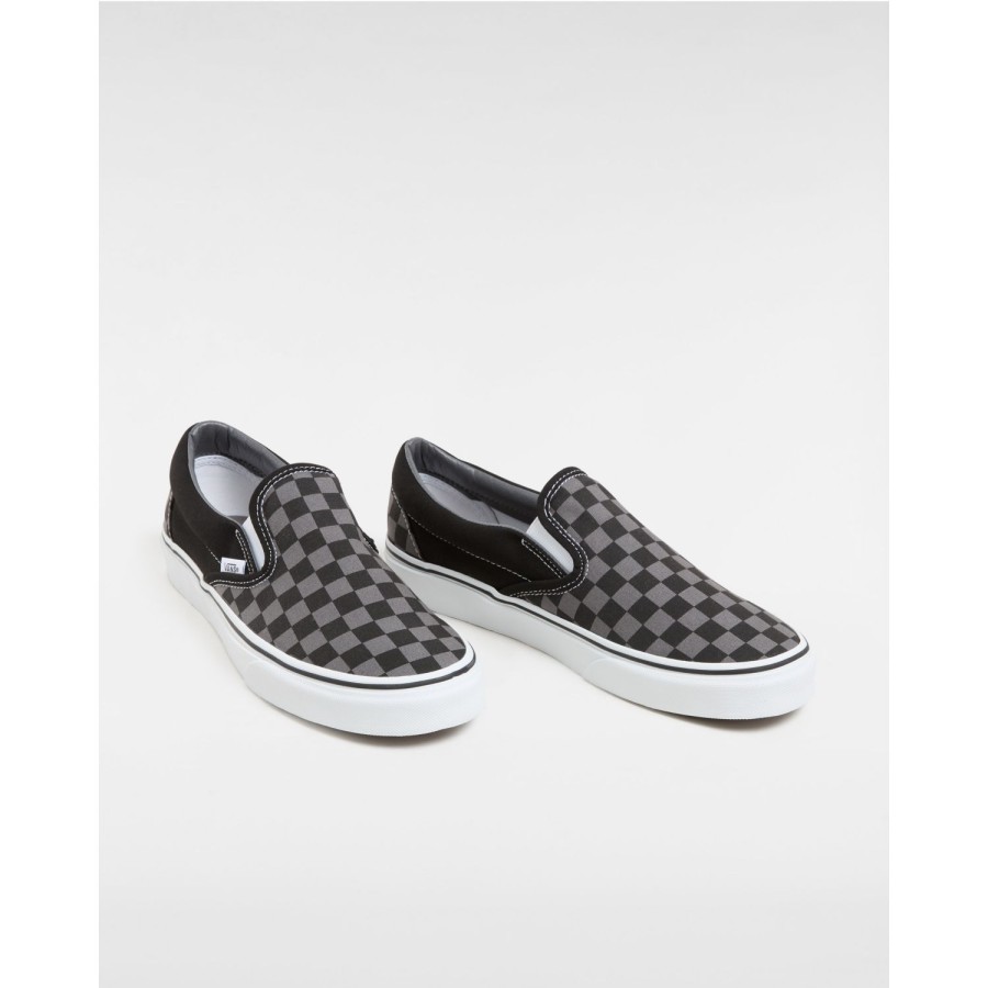 Herren Vans Classics | Checkerboard Classic Slip-On Schuhe Schwarz, Grau