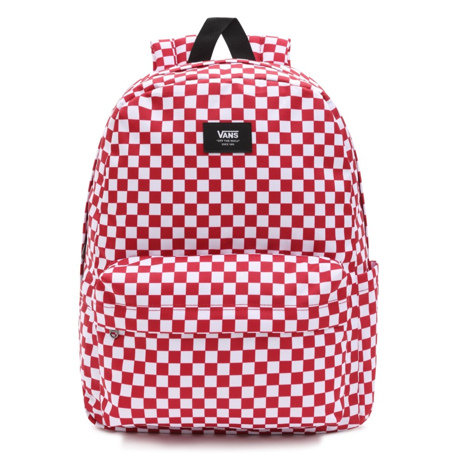 Damen Vans Taschen & Rucksacke | Old Skool Check Rucksack Rot