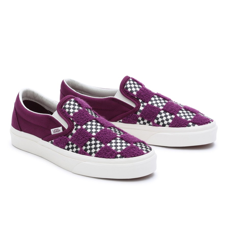 Damen Vans Classics | Tufted Check Classic Slip-On Schuhe Violett