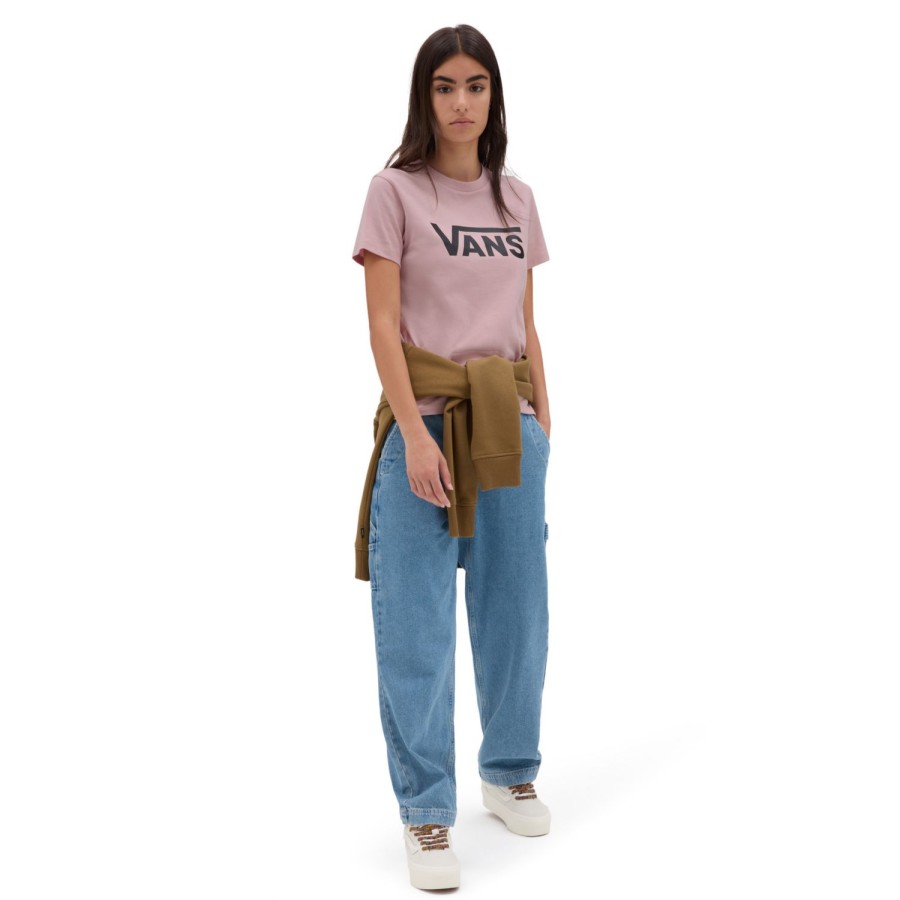 Damen Vans T-Shirts & Oberteile | Flying V Rundhals-T-Shirt Rosa