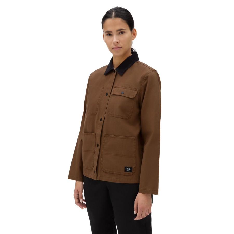 Damen Vans Jacken & Mantel | Drill Chore Jacke Braun