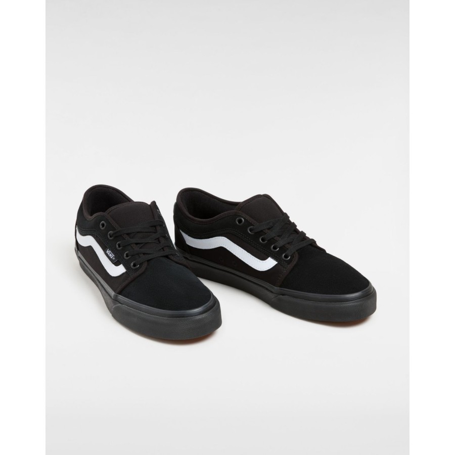 Damen Vans Skateschuhe | Chukka Low Sidestripe Schuhe Schwarz, Weis