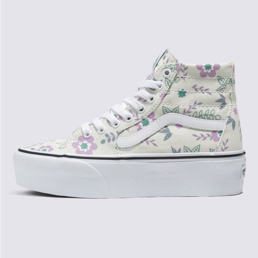 Damen Vans Plateauschuhe | Sk8-Hi Tapered Stackform Schuhe Grun