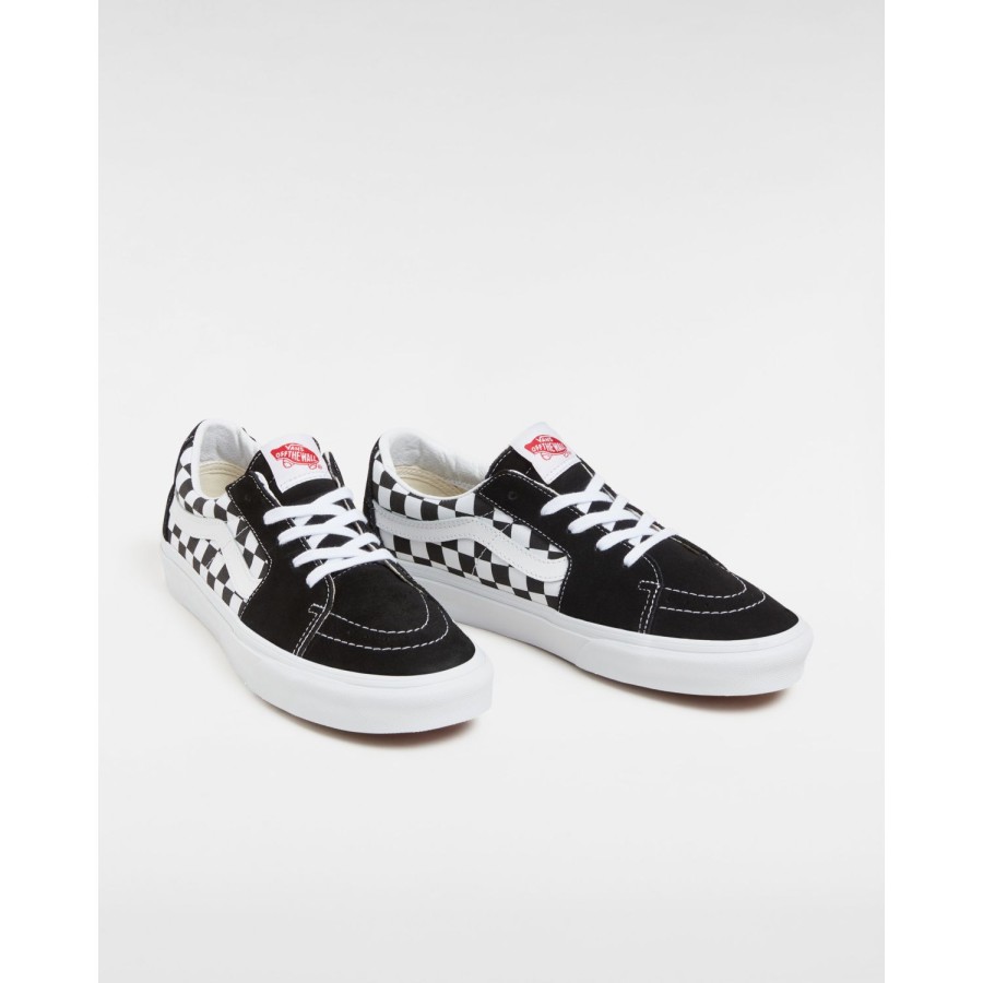 Damen Vans Low-Top Sneaker | Sk8-Low Schuhe Aus Canvas/Wildleder Schwarz