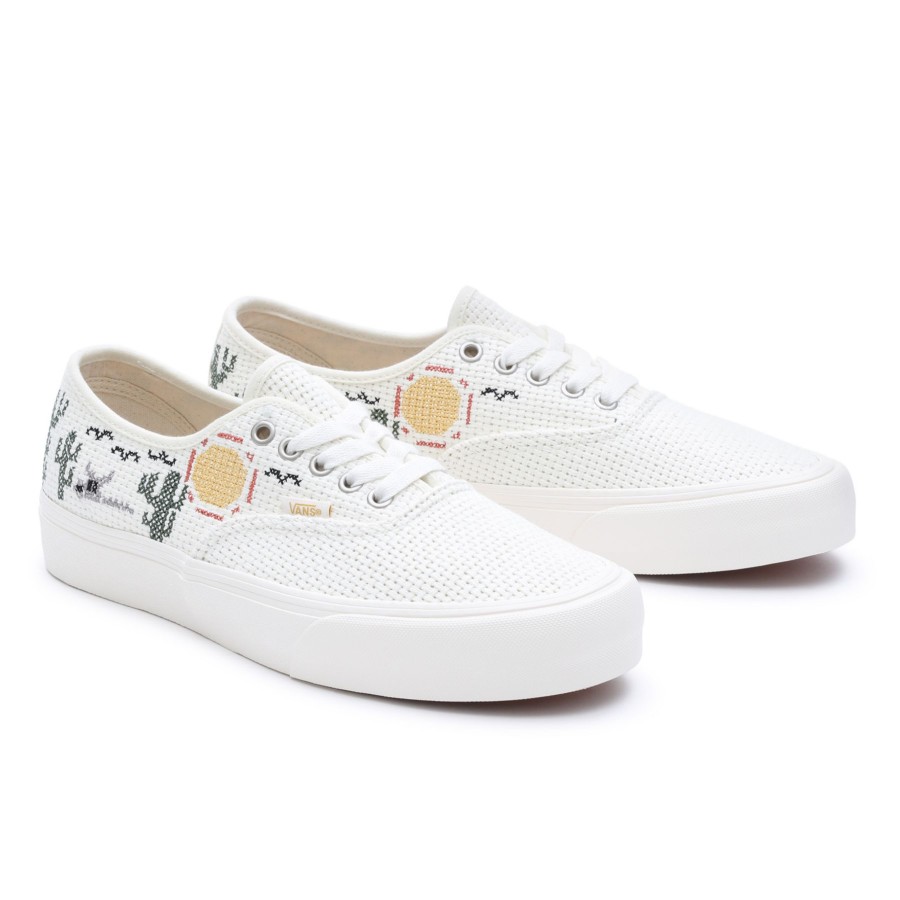 Damen Vans Classics | Desert Embroidery Authentic Vr3 Schuhe Weis