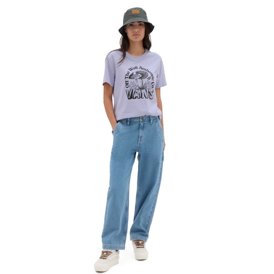 Damen Vans T-Shirts & Oberteile | Wellness Trip Boyfriend T-Shirt Violett