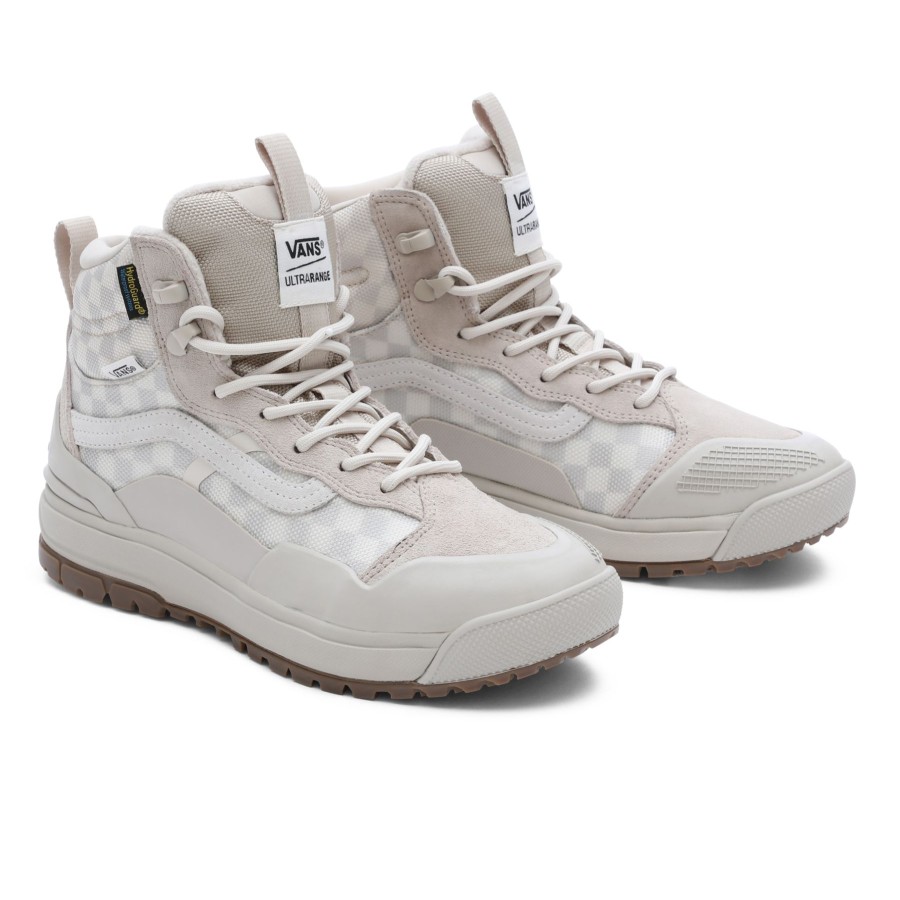 Damen Vans Ultrarange Schuhe | Ultrarange Exo Hi Mte-2 Checkerboard Schuhe Grun, Beige