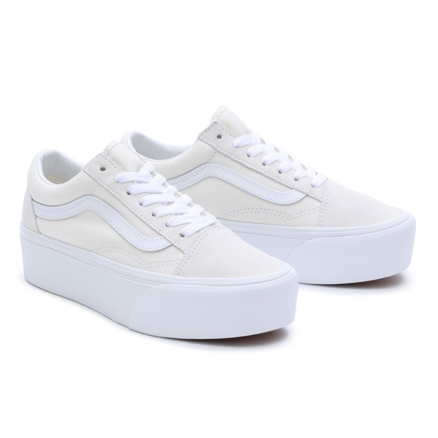 Damen Vans Classics | Old Skool Stackform Schuhe Weis