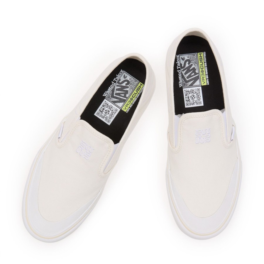 Damen Vans Slip-On-Schuhe | Vans X Wasted Talent Slip-On Vr3 Schuhe Weis