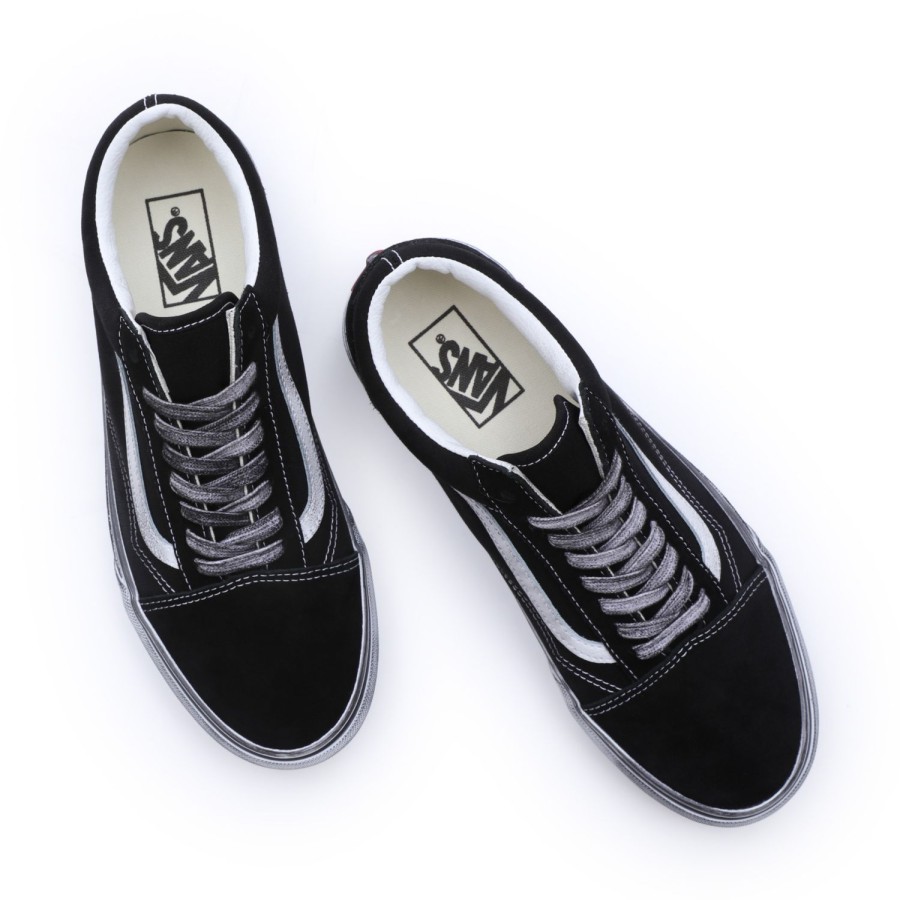 Damen Vans Low-Top Sneaker | Stressed Old Skool Schuhe Schwarz