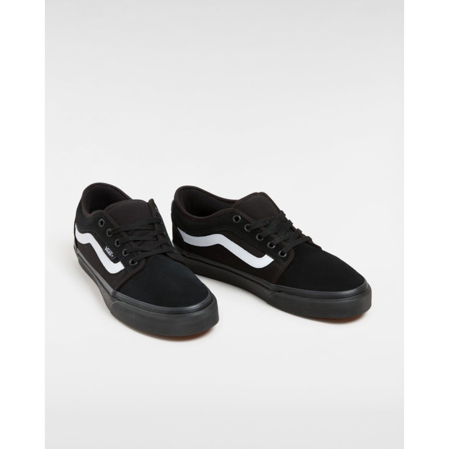 Damen Vans Low-Top Sneaker | Chukka Low Sidestripe Schuhe Schwarz, Weis