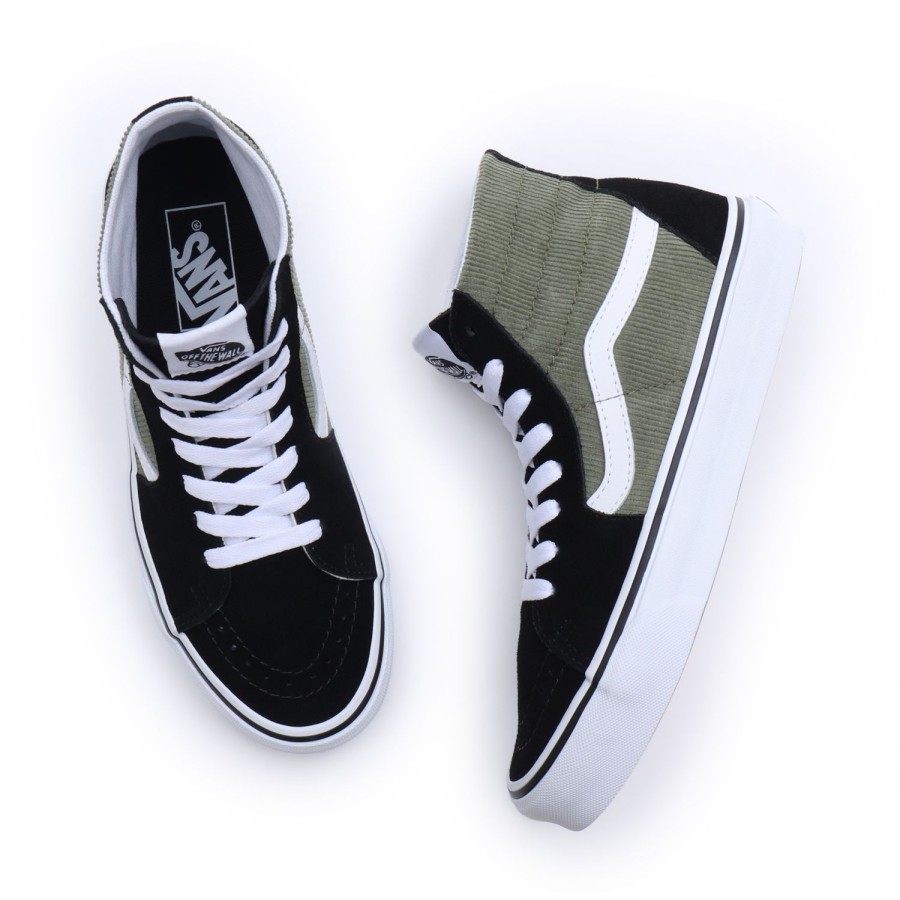 Damen Vans Classics | Mini Cord Sk8-Hi Tapered Schuhe Grun