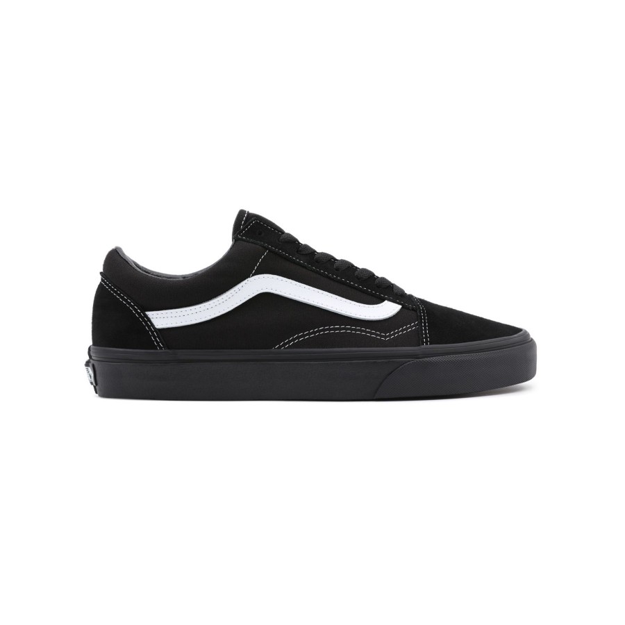 Damen Vans Low-Top Sneaker | Wildleder/Canvas Old Skool Schuhe Schwarz