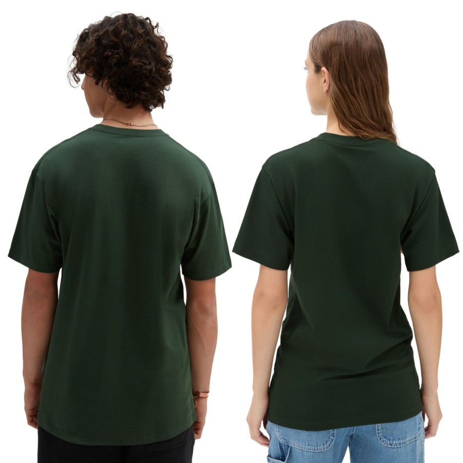 Damen Vans T-Shirts & Oberteile | Left Chest Logo T-Shirt Grun